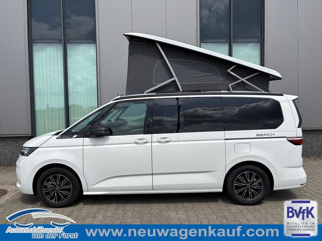 Volkswagen T7 California - "Beach" LIEFERUNG KOSTENLOS & PREISGARANTIE* 2.0 TSI 204PS DSG, 6 Sitzer + 2 Schlafplätze, 17" Alu, Aufstelldach manuell, Klima, Parksensoren vorn/hinten, Radio Ready2Discover + Wireless App-Connect, M-Lederlenkrad, Keyless Start, Schiebetüre links/rechts, Digital Cockpit Pro, ACC/Tempomat, LED