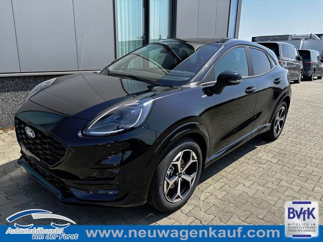 Ford Puma - "ST-Line" 1.0 EcoBoost 125PS AUTOMATIK, AGATE-BLACK Metallic, 17" Alu, NAVIGATION, Klimaautomatik, Privacy-Glas, Parksensoren hinten, Rückfahrkamera, Tempomat, Sportfahrwerk