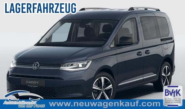 Volkswagen Caddy - "Style" LIEFERUNG KOSTENLOS! 1.5 TSI 115PS DSG/AUTOMATIK, Blue-Metallic, 17" Alu/Ganzjahresreifen, Winterpaket, ACC-Tempomat, Toter-Winkel, ParkAssist, Parksensoren vo/hi, Rückfahrkamera, Radio Ready2Discover 10" + Wireless AppConnect, Climatronic, Abgedunkelte Scheiben, M-Lederlenk