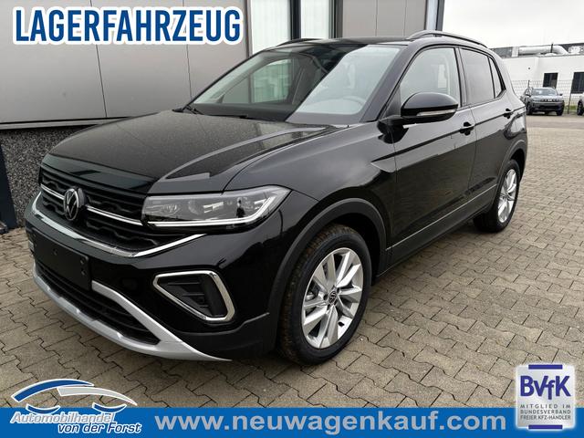 Volkswagen T-Cross - "Life" 1.5 TSI 150PS DSG/AUTOMATIK, Deep-Black-Metallic, Parksensoren v/h, Rückfahrkamera, Privacy-Glas, Sitzheizung, Climatronic, IQ LIGHT MATRIX-LED, Radio Ready2Discover+App-Connect, 17" Alu, KEYLESS, Lendenwirbelstütze, M-Lederlenkrad, Dachreling