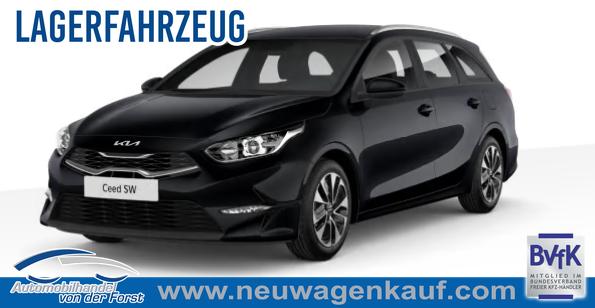 Kia Ceed Sportswagon (Kombi) - "Spin" LIEFERUNG KOSTENLOS! 1.5 T-GDI 140PS 7DCT (AUTOMATIKGETRIEBE), Schwarz-Metallic, 16" Alufelgen, Klimaanlage, Winter-Paket, Navigationssystem 10,25", Parksensoren hinten, Rückfahrkamera, Tempomat, Dachreling, Beheiztes Lederlenkrad, ZV mit Fernbedienung, Reserve-Notrad
