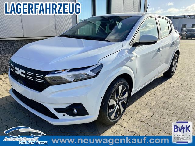 Dacia Sandero - "Expression" 1.0 ECO-G 100 BENZIN/LPG-GASANLAGE, Weiß, Klimaanlage, Parksensoren hinten, Nebelscheinwerfer, Tempomat, Radio 8" + Smartphone-Integration, Lederlenkrad, Armlehne, Außenspiegel elektr. einstell-/beheizbar, Zentralverriegelung mit Fernbedienung