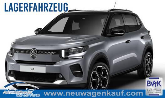Citroën C3 - NEUES MODELL "MAX" Turbo 100PS, Grau-Metallic, Winterpaket, 17" Alufelgen, Parksensoren hinten, Rückfahrkamera, Klimautomatik, Privacy-Glas, Dachreling, Navigation, Head-up-Display, Außenspiegel elektr. einstell-/beheiz-/anklappbar, ZV mit Fernbedienung