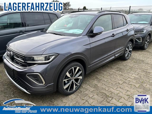 Volkswagen T-Cross - "R-Line LIMITED" LIEFERUNG KOSTENLOS & PREISGARANTIE* 1.0 TSI 115PS, 5 JAHRE GARANTIE, CLIMATRONIC, SITZHEIZUNG, Grau Metallic, 18" Alu, MATRIX-LED, Adaptiver Tempomat ACC, Parksensoren, R&uuml;ckfahrkamera, Keyless, Abgedunkelte Scheiben, Radio "Ready2Discover" + App-Connect, M-Lederlenkrad, Side Assist