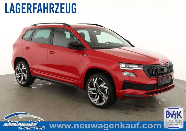Skoda Karoq - Sportline Karoq 1.5 TSI DSG Sportline, Pano, AHK, Navi, CANTON, Matrix, AreaView, Side, FS-beheizbar, 19-Zoll