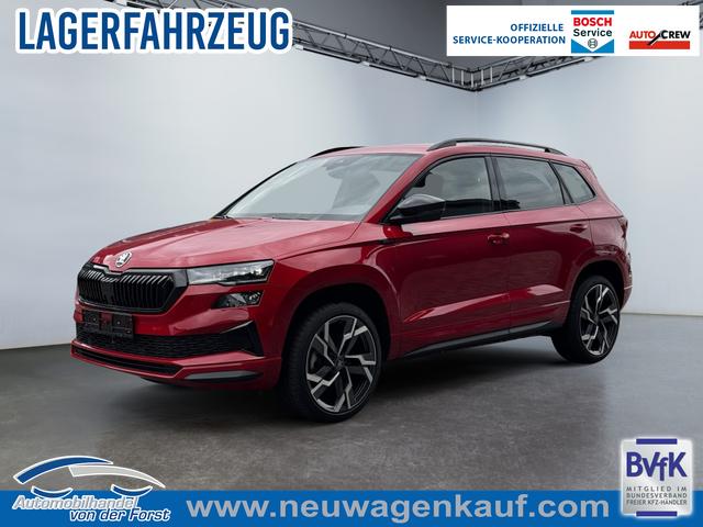 Skoda Karoq - 1,5 TSI DSG Sportline 2ZKlimaautomatik Canton Anh&auml;ngerkupplung Totewinkel Assistent 2 x Einparkhilfe Kamera 19 Zoll Felgen adaptiver Tempomat 5J Garantie