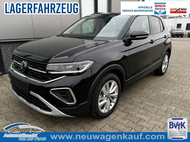 Volkswagen T-Cross - "Life" 1.5 TSI 150PS DSG/AUTOMATIK, Deep-Black-Metallic, Parksensoren v/h, R&uuml;ckfahrkamera, Privacy-Glas, Sitzheizung, Climatronic, IQ LIGHT MATRIX-LED, Radio Ready2Discover+App-Connect, 17" Alu, KEYLESS, Lendenwirbelst&uuml;tze, M-Lederlenkrad, Dachreling