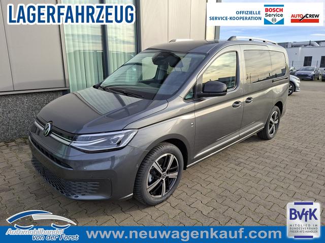 Volkswagen Caddy Maxi - "Style" LIEFERUNG KOSTENLOS! MAXI 7-SITZER 1.5 TSI 115PS DSG/AUTOMATIK, GRAU-MET., 17" Alu/Ganzjahresreifen, Winterpaket, ACC-Tempomat, Toter-Winkel, ParkAssist, Parksensoren vo/hi, R&uuml;ckfahrkamera, Radio Ready2Discover 10" + Wireless AppConnect, Climatronic, Abgedunkelte Scheiben