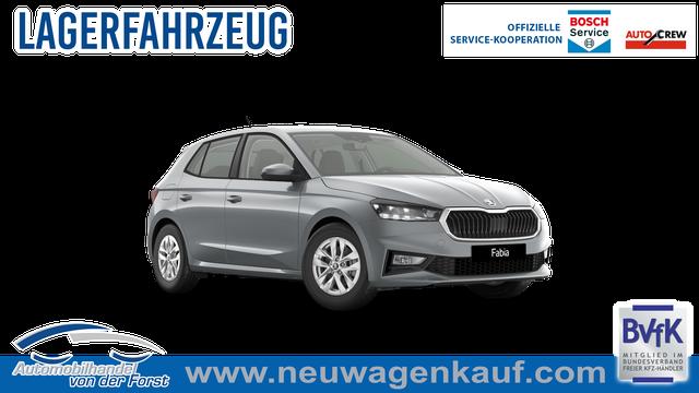 Skoda Fabia - "EXTRA PLUS" (2) LIEFERUNG KOSTENLOS & PREISGARANTIE* 1.0 TSI 116PS, 5 Jahre Garantie, SMOKEY-SILBER METALLIC, CLIMATRONIC, BEHEIZTE FRONTSCHEIBE, SITZHEIZUNG, M-Lederlenkrad BEHEIZT, 15" ALU, Parksensoren hinten, R&uuml;ckfahrkamera, Infotainment 8", Virtual Cockpit, Tempomat, NSW, Wireless SmartLink