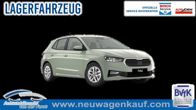 Skoda Fabia - "EXTRA PLUS" (2) LIEFERUNG KOSTENLOS & PREISGARANTIE* 1.0 TSI 116PS, 5 Jahre Garantie, TIMIANO-GR&Uuml;N Sonderlackierung, CLIMATRONIC, BEHEIZTE FRONTSCHEIBE, SITZHEIZUNG, M-Lederlenkrad BEHEIZT, 15" ALU, Parksensoren hinten, R&uuml;ckfahrkamera, Infotainment 8", Virtual Cockpit, Tempomat, NSW, Wireless SmartLink