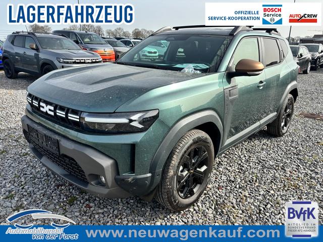 Dacia Duster - "Extreme" hybrid 155 (FULL-HYBRID, Benzin+Elektro) AUTOMATIK, ZEDER-GR&Uuml;N-MET + WINTER-PAKET (Vordersitze/Lenkrad/Frontscheibe beheizt) + PARKING (Toter-Winkel, 360&deg;Kamera, PDC vorn) + TECHNO (NAVI, ACC Tempomat), Klimaautomatik, Keyless, Parksensoren, 3J Garant