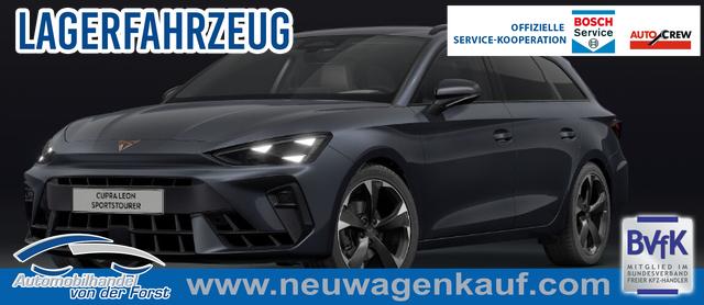 Cupra Leon Sportstourer - Sonderaktion "Basis" 1.5 eTSI 150PS DSG (AUTOMATIK), GRAU-MET, ANH&Auml;NGERKUPPLUNG, ELEKTR. HECKKLAPPE, KESSY, ALARM, R&Uuml;CKFAHRKAMERA, 18" Alu, Sitzheizung, M-Lederlenkrad beheizt, Parksensoren vorne und hinten, Adaptiver Tempomat, 3-Zonen-Climatronic, Radio 12,9" + Full Link
