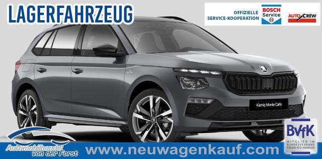 Skoda Kamiq - SONDERAKTION "Monte Carlo" Lieferung frei Haus! 1.5 TSI 150PS DSG, 5J GARANTIE, 18"ALU, METALLIC, ELE. HECKKLAPPE, ANH&Auml;NGERKUPPLUNG, BEH. FRONTSCHEIBE, MATRIX-LED, PANORAMADACH, Sitzheizung, Lenkradhzg, Ladeboden, ACC, SIDE Assist, Virtual Cockpit 10", Parksensoren, Kamera, KESSY, Privacy, Climatronic