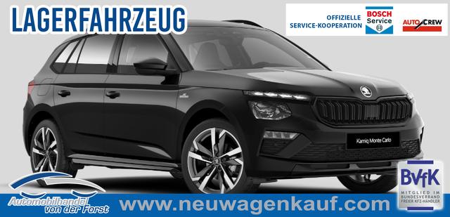 Skoda Kamiq - SONDERAKTION "Monte Carlo" Lieferung frei Haus! 1.5 TSI 150PS DSG, 5J GARANTIE, 18"ALU, METALLIC, ELE. HECKKLAPPE, ANH&Auml;NGERKUPPLUNG, BEH. FRONTSCHEIBE, MATRIX-LED, PANORAMADACH, Sitzheizung, Lenkradhzg, Ladeboden, ACC, SIDE Assist, Virtual Cockpit 10", Parksensoren, Kamera, KESSY, Privacy, Climatronic