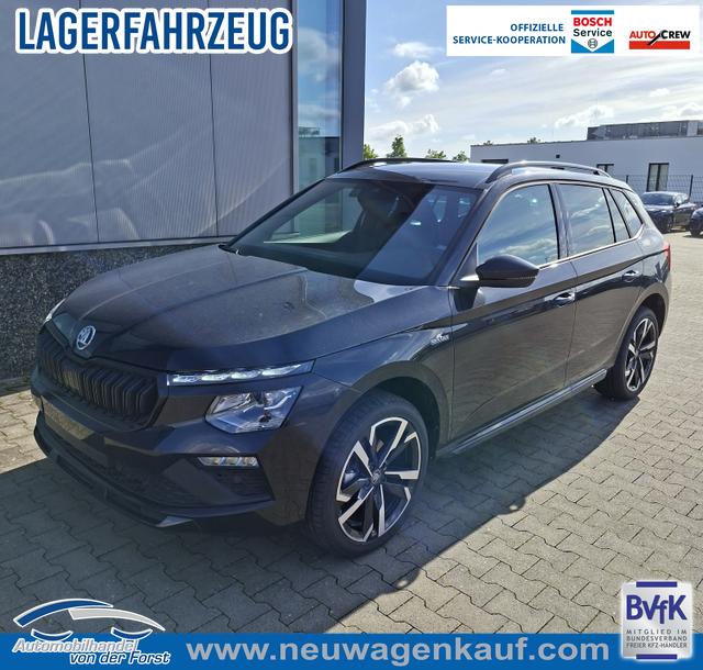 Skoda Kamiq - "Monte Carlo" (1) LIEFERUNG KOSTENLOS! 1.5 TSI 150PS DSG, 5J GARANTIE, Schwarz-Perleffekt, 18" ALU, AHK SCHWENKBAR, Panoramadach, Matrix-LED, Parksensoren v/h, Kamera, Tempomat, Virtual Cockpit (8"!!), Kessy, Winter-Paket, Climatronic, Radio 8", SmartLink, NSW, Sport-M-Lederlenkrad beheizt