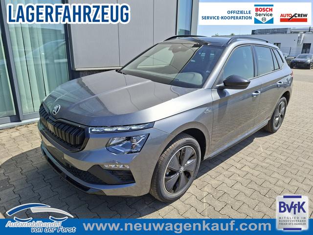 Skoda Kamiq - "Monte Carlo" 1.5 TSI 150PS DSG (AUTOMATIK), Grau-Met, PANORAMDACH, MATRIX-LED, SITZHEIZUNG, Sport-M-Lederlenkrad beheizt, SunSet, 2Z-Climatronic, Parksensoren vorn/hinten, R&uuml;ckfahrkamera, Kessy, Radio 8,25"+SmartLink, Virtual Cockpit, 17" Alu, Tempomat