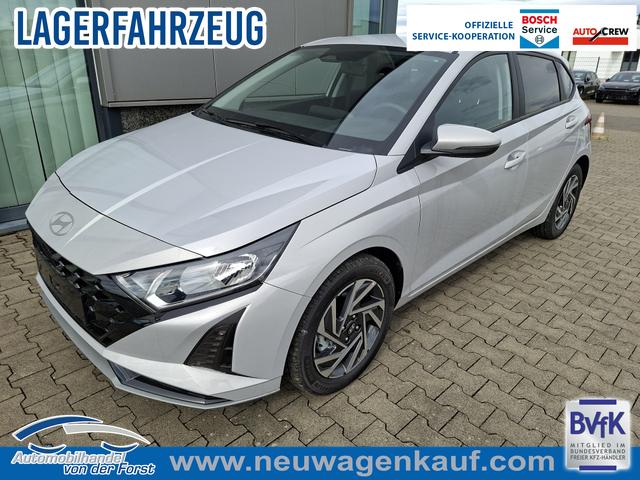 Hyundai i20 - "Family" LIEFERUNG KOSTENLOS! 1.0 T-GDI 90PS, NAVI 10,25", LUMEN-GREY METALLIC, Winter-Pack: Sitzheizung + Lenkradheizung, 16" ALU, Klimaautomatik, Privacy-Glas, Parksensoren hinten, R&uuml;ckfahrkamera, Tempomat, Lederlenkrad, Reserverad, Alarm, Armlehne, 4x elektr. Fensterheber