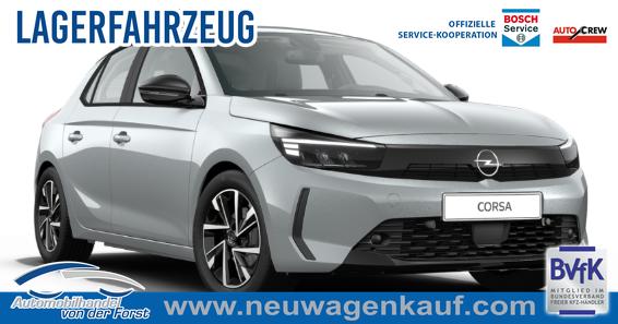 Opel Corsa - (ca. 37% Preisvorteil) 1.2 Turbo 100PS "EDITION", Silber-Metallic, 16" Alufelgen, Sitzheizung, Lederlenkrad beheizt, Parksensoren hinten, Klimaanlage, Radio AndroidAuto/Apple CarPlay, Tempomat, ZV mit Fernbedienung