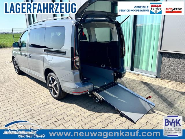 Volkswagen Caddy Maxi - "Style" LIEFERUNG KOSTENLOS! BEHINDERTENUMBAU (HECKAUSSCHNITT) 1.5 TSI 115PS DSG/AUTOMATIK, PURE-GREY, 17" Alu/Ganzjahresreifen, Winterpaket, ACC-Tempomat, Toter-Winkel, ParkAssist, Parksensoren vo/hi, R&uuml;ckfahrkamera, Radio Ready2Discover 10" + Wireless AppConnect, Climatronic