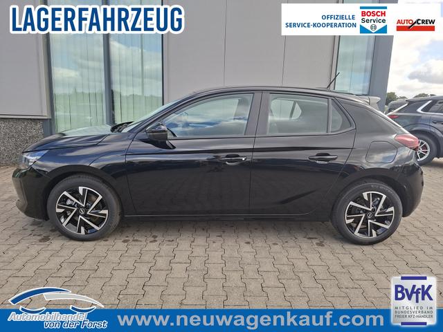 Opel Corsa - (ca. 37% Preisvorteil) 1.2 Turbo 100PS "EDITION", Schwarz-Metallic, 16" Alufelgen, Sitzheizung, Lederlenkrad beheizt, Parksensoren hinten, Klimaanlage, Radio AndroidAuto/Apple CarPlay, Tempomat, ZV mit Fernbedienung