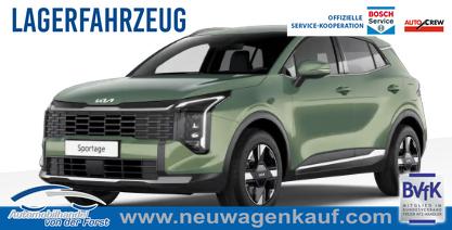 Kia Sportage - "Silver" 1.6 T-GDI 150PS AUTOMATIK, Experience-Green METALLIC, 2-Zonen-Klimaautomatik, Navigation 12,3", Parksensoren vorn/hinten, R&uuml;ckfahrkamera, 17" Alufelgen, Winterpaket/Sitzheizung vorne, Beheiztes Lederlenkrad, ACC Tempomat, Alarm, Dachreling Chrom