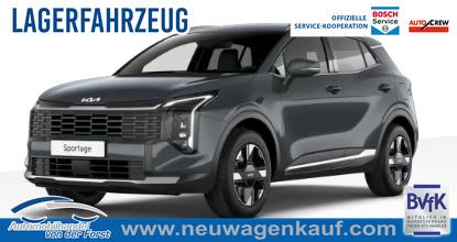 Kia Sportage - "Silver" 1.6 T-GDI 150PS AUTOMATIK, Penta-Metal Grau METALLIC, 2-Zonen-Klimaautomatik, Navigation 12,3", Parksensoren vorn/hinten, R&uuml;ckfahrkamera, 17" Alufelgen, Winterpaket/Sitzheizung vorne, Beheiztes Lederlenkrad, ACC Tempomat, Alarm, Dachreling Chrom
