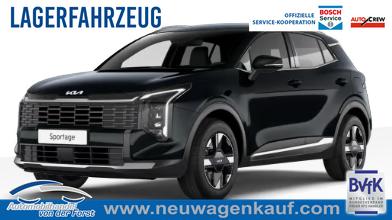 Kia Sportage - "Silver" 1.6 T-GDI 150PS AUTOMATIK, Black-Pearl METALLIC, 2-Zonen-Klimaautomatik, Navigation 12,3", Parksensoren vorn/hinten, R&uuml;ckfahrkamera, 17" Alufelgen, Winterpaket/Sitzheizung vorne, Beheiztes Lederlenkrad, ACC Tempomat, Alarm, Dachreling Chrom