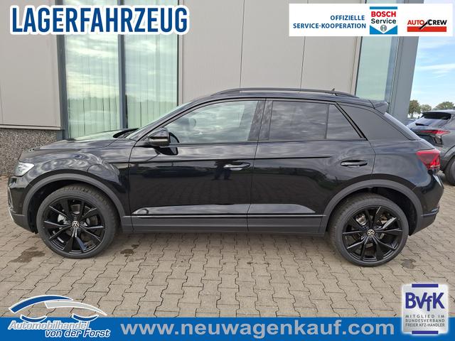Volkswagen T-Roc - "Style" Modell 2025, 1.5 TSI 150PS DSG, Schwarz-Met, Elektr. Heckklappe, ACC, Virtual Cockpit, Climatronic, ParkAssist, Parksensoren v/h, R&uuml;ckfahrkamera, Sitzheizung, Privacy-Glas, M-Lederlenkrad beheizt, 19" ALU "Misano" schwarz, IQ LIGHT MATRIX, Keyless