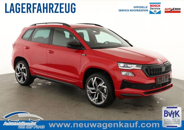 Skoda Karoq - Sportline Karoq 1.5 TSI DSG Sportline, Pano, AHK, Navi, CANTON, Matrix, AreaView, Side, FS-beheizbar, 19-Zoll