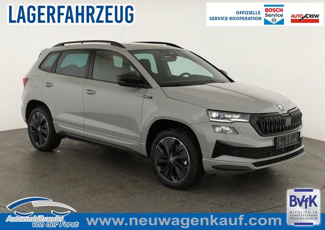 Skoda Karoq - Sportline 1.5 TSI DSG Sportline, Pano, AHK, Navi, CANTON, Matrix, AreaView, Side, el. Klappe, FS-beheizbar, 5 J.-Garantie