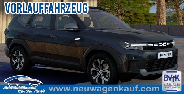 Dacia Bigster - "Expression" LIEFERUNG KOSTENLOS! 1.2 TCe 140 Mild-Hybrid 6-Gang, Schwarz-Metallic + Parking-Paket, 17" Alu, Rückfahrkamera, Klimaautomatik, Radio 10" + Wireless Apple CarPlay/Android Auto, Tempomat, Nebelscheinwerfer, Lederlenkrad