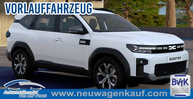 Dacia Bigster - "Expression" LIEFERUNG KOSTENLOS! 1.2 TCe 140 Mild-Hybrid 6-Gang, Weiß + Parking-Paket, 17" Alu, Rückfahrkamera, Klimaautomatik, Radio 10" + Wireless Apple CarPlay/Android Auto, Tempomat, Nebelscheinwerfer, Lederlenkrad
