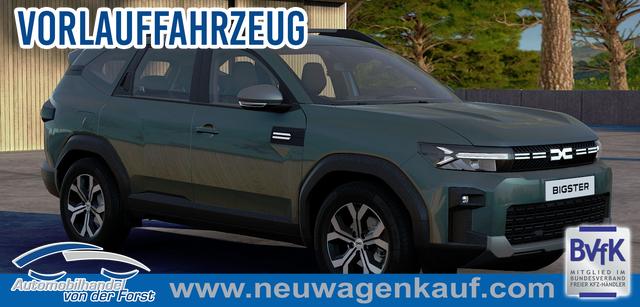Dacia Bigster - "Expression" LIEFERUNG KOSTENLOS! 1.2 TCe 140 Mild-Hybrid 6-Gang, Grün-Metallic + Parking-Paket, 17" Alu, Rückfahrkamera, Klimaautomatik, Radio 10" + Wireless Apple CarPlay/Android Auto, Tempomat, Nebelscheinwerfer, Lederlenkrad
