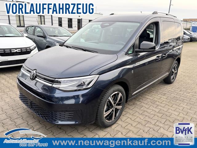 Volkswagen Caddy - "Style" LIEFERUNG KOSTENLOS! 1.5 TSI 115PS DSG/AUTOMATIK, BLAU-MET, 17" Alu/Ganzjahresreifen, Winterpaket, ACC-Tempomat, Toter-Winkel, ParkAssist, Parksensoren vo/hi, Rückfahrkamera, Radio Ready2Discover 10" + Wireless AppConnect, Climatronic, Abgedunkelte Scheiben, M-Lederlenkrad