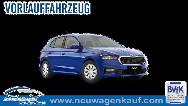 Skoda Fabia - "EXTRA" (2) LIEFERUNG KOSTENLOS & PREISGARANTIE* 1.0 80PS, 5 Jahre Garantie, Energy-Blau, Klimaanlage, Parksensoren hinten, Infotainment 8", Virtual Cockpit, LED-Scheinwerfer, Nebelscheinwerfer, Wireless SmartLink (Navi-Funktion &uuml;ber Smartphone), Armlehne vorn, Fu&szlig;matten
