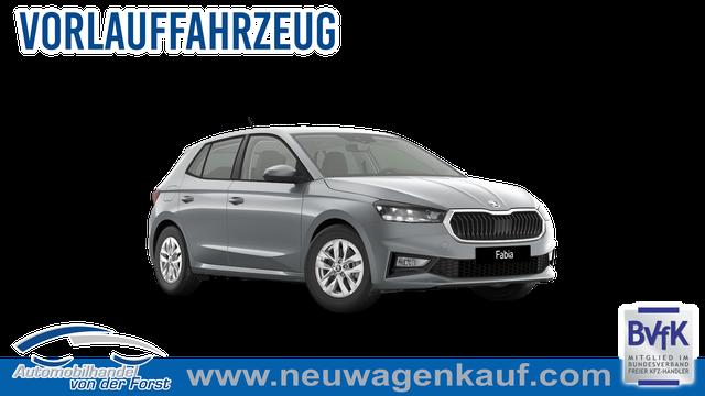 Skoda Fabia - "EXTRA PLUS" (2) LIEFERUNG KOSTENLOS & PREISGARANTIE* 1.0 TSI 116PS, 5 Jahre Garantie, SMOKEY-SILBER METALLIC, CLIMATRONIC, BEHEIZTE FRONTSCHEIBE, SITZHEIZUNG, M-Lederlenkrad BEHEIZT, 15" ALU, Parksensoren hinten, R&uuml;ckfahrkamera, Infotainment 8", Virtual Cockpit, Tempomat, NSW, Wireless SmartLink