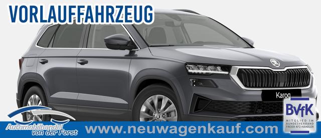 Skoda Karoq - "Selection" LIEFERUNG KOSTENLOS & PREISGARANTIE* 1.5 TSI 150PS DSG/AUTOMATIK, 5J GARANTIE, GRAU-METALLIC, AHK SCHWENKBAR, LADEBODEN VAR, NAVI, ACC, PDC V/H + KAMERA, ELEKTR. HECKKLAPPE, KESSY, CHROM-PAKET, Virtual Cockpit, Telefonbox, 16" ALU, Climatronic, Sitzheizung, Lederlenkrad beheizt, Privacy-Glas