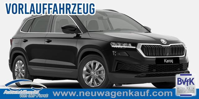 Skoda Karoq - "Selection" LIEFERUNG KOSTENLOS & PREISGARANTIE* 1.5 TSI 150PS DSG/AUTOMATIK, 5J GARANTIE, SCHWARZ-MET, AHK SCHWENKBAR, LADEBODEN VAR, NAVI, ACC, PDC V/H + KAMERA, ELEKTR. HECKKLAPPE, KESSY, CHROM-PAKET, Virtual Cockpit, Telefonbox, 16" ALU, Climatronic, Sitzheizung, Lederlenkrad beheizt, Privacy-Glas