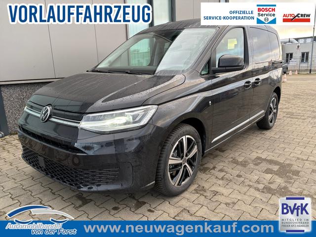Volkswagen Caddy - "Style" LIEFERUNG KOSTENLOS! 1.5 TSI 115PS DSG/AUTOMATIK, SCHWARZ-MET, 17" Alu/Ganzjahresreifen, Winterpaket, ACC-Tempomat, Toter-Winkel, ParkAssist, Parksensoren vo/hi, R&uuml;ckfahrkamera, Radio Ready2Discover 10" + Wireless AppConnect, Climatronic, Abgedunkelte Scheiben, M-Lederlenkra