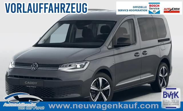 Volkswagen Caddy - "Style" LIEFERUNG KOSTENLOS! 1.5 TSI 115PS DSG/AUTOMATIK, PURE-GREY, 17" Alu/Ganzjahresreifen, Winterpaket, ACC-Tempomat, Toter-Winkel, ParkAssist, Parksensoren vo/hi, R&uuml;ckfahrkamera, Radio Ready2Discover 10" + Wireless AppConnect, Climatronic, Abgedunkelte Scheiben, M-Lederlenkrad