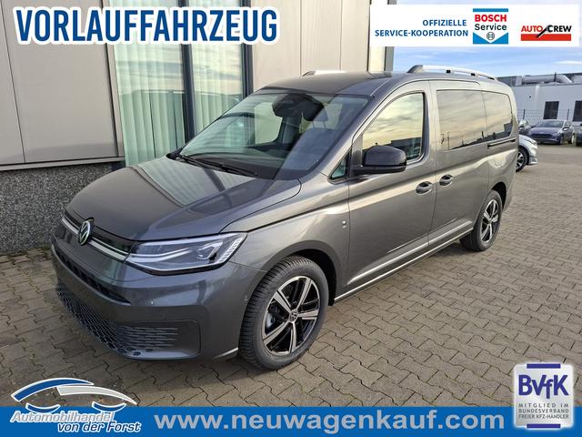 Volkswagen Caddy Maxi - "Style" LIEFERUNG KOSTENLOS! MAXI 7-SITZER 1.5 TSI 115PS DSG/AUTOMATIK, GRAU-MET., 17" Alu/Ganzjahresreifen, Winterpaket, ACC-Tempomat, Toter-Winkel, ParkAssist, Parksensoren vo/hi, R&uuml;ckfahrkamera, Radio Ready2Discover 10" + Wireless AppConnect, Climatronic, Abgedunkelte Scheiben