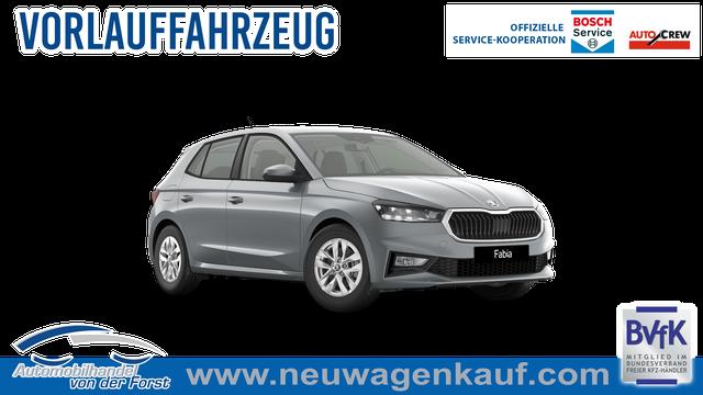 Skoda Fabia - "EXTRA PLUS" (2) LIEFERUNG KOSTENLOS & PREISGARANTIE* 1.0 TSI 116PS, 5 Jahre Garantie, SMOKEY-SILBER METALLIC, CLIMATRONIC, BEHEIZTE FRONTSCHEIBE, SITZHEIZUNG, M-Lederlenkrad BEHEIZT, 15" ALU, Parksensoren hinten, R&uuml;ckfahrkamera, Infotainment 8", Virtual Cockpit, Tempomat, NSW, Wireless SmartLink