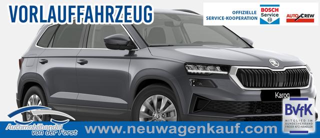 Skoda Karoq - "Selection" LIEFERUNG KOSTENLOS & PREISGARANTIE* 1.5 TSI 150PS DSG/AUTOMATIK, 5J GARANTIE, GRAU-METALLIC, AHK SCHWENKBAR, LADEBODEN VAR, NAVI, ACC, PDC V/H + KAMERA, ELEKTR. HECKKLAPPE, KESSY, CHROM-PAKET, Virtual Cockpit, Telefonbox, 16" ALU, Climatronic, Sitzheizung, Lederlenkrad beheizt, Privacy-Glas