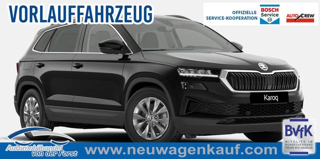 Skoda Karoq - "Selection" LIEFERUNG KOSTENLOS & PREISGARANTIE* 1.5 TSI 150PS DSG/AUTOMATIK, 5J GARANTIE, SCHWARZ-MET, AHK SCHWENKBAR, LADEBODEN VAR, NAVI, ACC, PDC V/H + KAMERA, ELEKTR. HECKKLAPPE, KESSY, CHROM-PAKET, Virtual Cockpit, Telefonbox, 16" ALU, Climatronic, Sitzheizung, Lederlenkrad beheizt, Privacy-Glas