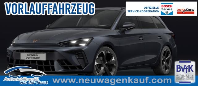 Cupra Leon Sportstourer - "Sonderaktion" 1.5 eTSI 150PS DSG (AUTOMATIK), GRAU-MET, ANH&Auml;NGERKUPPLUNG, ELEKTR. HECKKLAPPE, KESSY, ALARM, R&Uuml;CKFAHRKAMERA, 18" Alu, Sitzheizung, M-Lederlenkrad beheizt, Parksensoren vorne und hinten, Adaptiver Tempomat, 3-Zonen-Climatronic, Radio 12,9" + Full Link