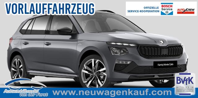Skoda Kamiq - SONDERAKTION "Monte Carlo" Lieferung frei Haus! 1.5 TSI 150PS DSG, 5J GARANTIE, 18"ALU, METALLIC, ELE. HECKKLAPPE, ANH&Auml;NGERKUPPLUNG, BEH. FRONTSCHEIBE, MATRIX-LED, PANORAMADACH, Sitzheizung, Lenkradhzg, Ladeboden, ACC, SIDE Assist, Virtual Cockpit 10", Parksensoren, Kamera, KESSY, Privacy, Climatronic