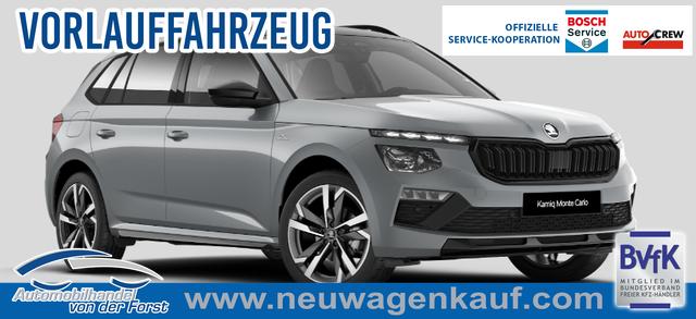 Skoda Kamiq - SONDERAKTION "Monte Carlo" Lieferung frei Haus! 1.5 TSI 150PS DSG, 5J GARANTIE, 18"ALU, METALLIC, ELE. HECKKLAPPE, ANH&Auml;NGERKUPPLUNG, BEH. FRONTSCHEIBE, MATRIX-LED, PANORAMADACH, Sitzheizung, Lenkradhzg, Ladeboden, ACC, SIDE Assist, Virtual Cockpit 10", Parksensoren, Kamera, KESSY, Privacy, Climatronic