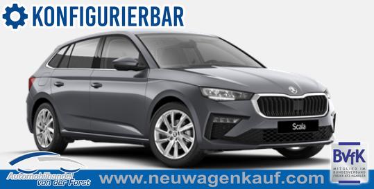 Skoda Scala - "Sondermodell 130 Jahre PREMIUM" (1) LIEFERUNG KOSTENLOS! 1.0 TSI 115PS DSG/AUTOMATIK, 17" Alu, Sonderfarbe/Metallic, Elektr. Heckklappe, Toter-Winkel, Kessy, Alarm, Climatronic, SunSet, Verlängerte Heckscheibe, Sitzheizung, Parksensoren vorne/hinten, Rückfahrkamera, Tempomat, Radio 8" + Wireless Smartlink