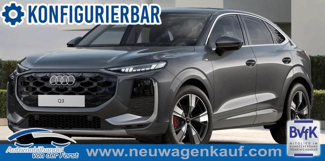 Audi Q3 Sportback - "Q3 SPORTBACK Basis" LIEFERUNG KOSTENLOS & PREISGARANTIE* 2.0 TFSI 204PS quattro (Allrad) S-Tronic (Automatik), 17" Alu, MMI Navigation plus, Elektr. Heckklappe, Einparkhilfe plus, 3-Zonen-Klimaautomatik, Soundsystem, Sitzheizung vorne, Privacy Glas, Lederlenkrad