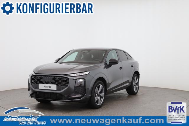 Audi Q3 Sportback - "Basis" INKL. LIEFERUNG KOSTENLOS & PREISGARANTIE* 2.0 TFSI quattro (Allrad) 204PS S-Tronic (Automatik), 17" Alufelgen, Elektr. Heckklappe, MMI Navigation plus, Sitzheizung, 3-Zonen-Klimaautomatik, Parksensoren vorn/hinten, M-Lederlenkrad, Tempomat, Virtual Cockpit